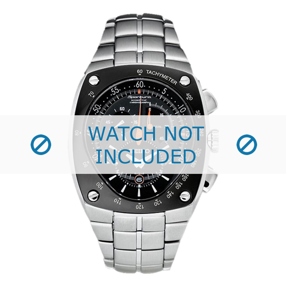 Seiko 7L22-0AD0 / SNL015P1 / 33V1JZ watch strap Steel 15mm