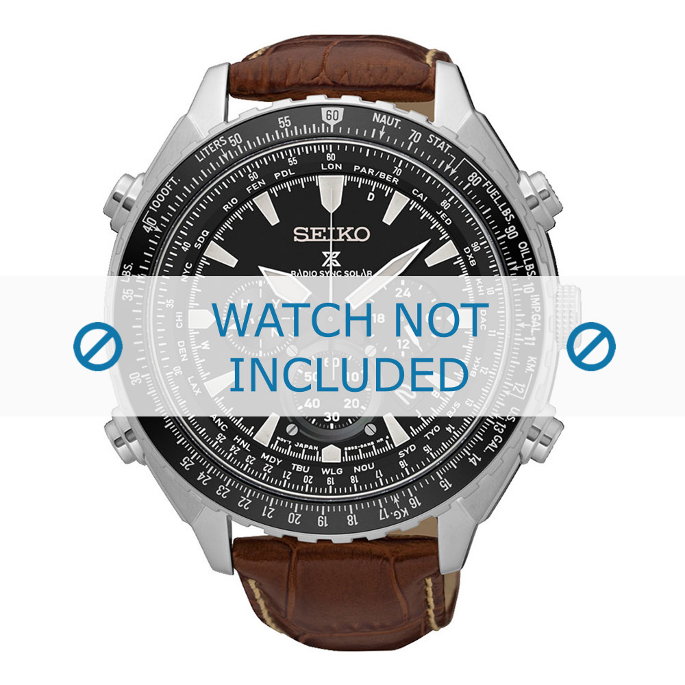 Watch strap Seiko SSG005P1 / 8B92-0AK0 Leather 22mm