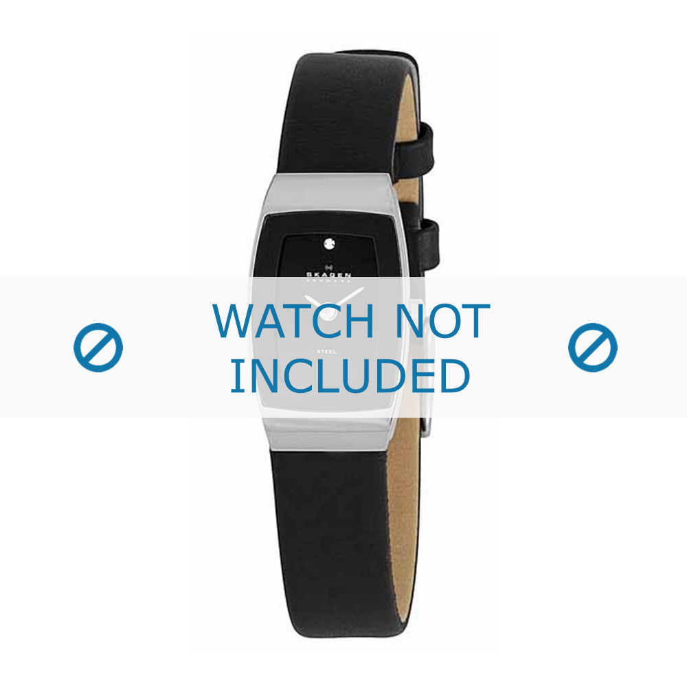 Watch strap Skagen 271SSLB Leather 12mm