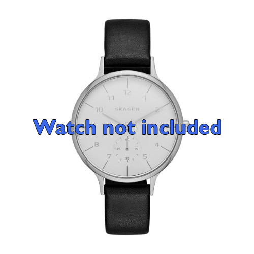 Skagen SKW2415 watch strap Leather Black Order now