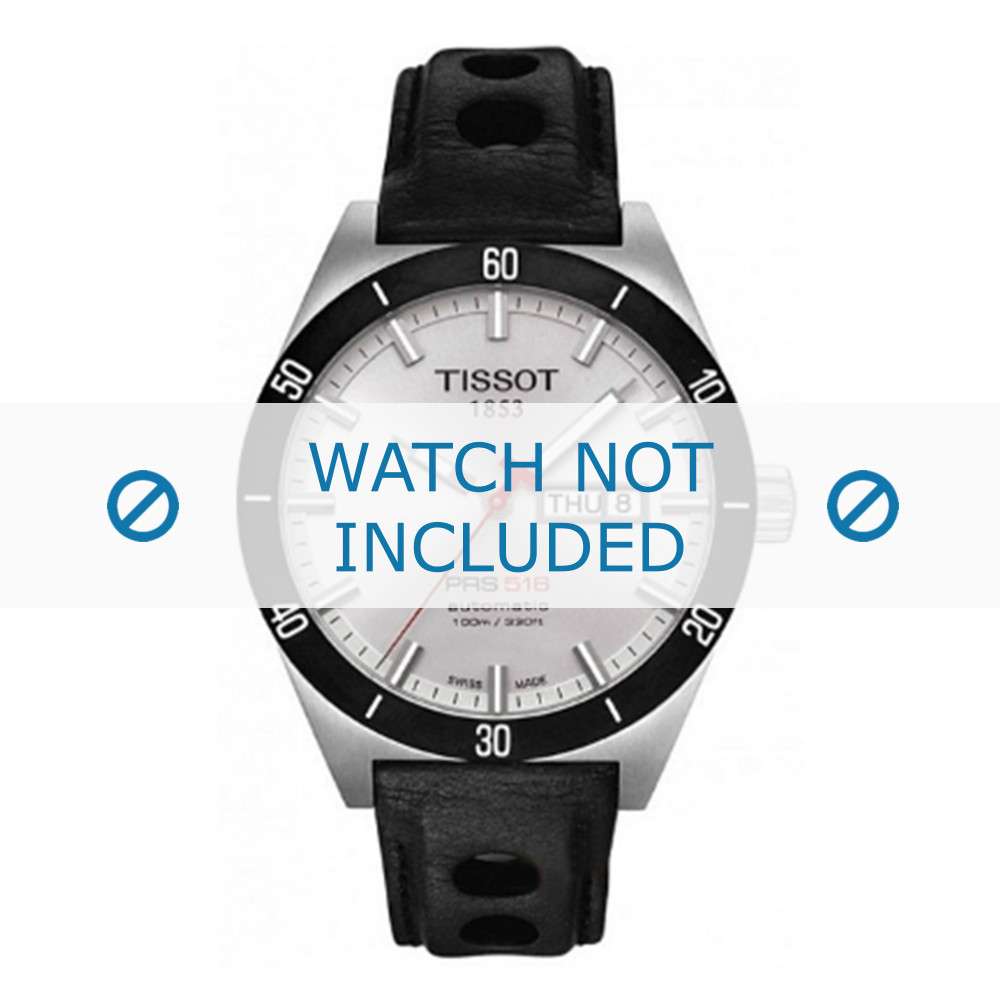 Tissot PRS 516 Black Rubber 20mm Strap Watch Band for T044417A