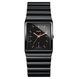 Watch strap Rado 01.212.0700.3.016 / 212.0700.3 / R21807702 Ceramics Black