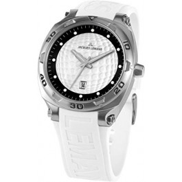 Watch strap Jacques Lemans 1-1365W Rubber White 16mm