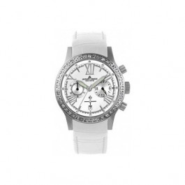 Watch strap Jacques Lemans 1-1527 Leather White 22mm