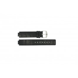 Watch strap Jacques Lemans 1318-3 Leather Black 11mm