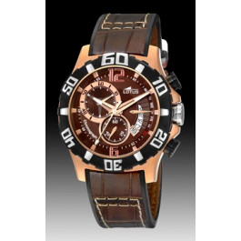 Watch strap Lotus 15535-3 Leather Dark brown