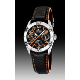 Watch strap Lotus 15651-5 Leather Black 18mm