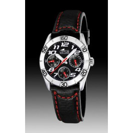 Watch strap Lotus 15651-9 Leather Black 18mm