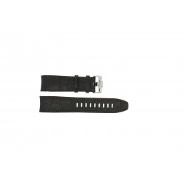 Watch strap Jacques Lemans 1-1690A Leather Black 24mm