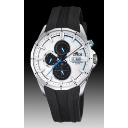 Watch strap Lotus 18320-1 Silicone Black 23mm