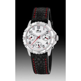 Watch strap Lotus 18583-1 / 18583-3 / 15653-4 Leather Black 18mm