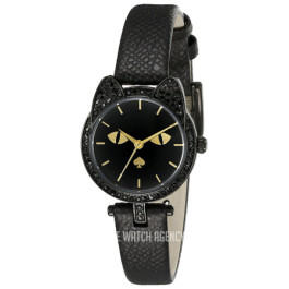 Watch strap Kate Spade New York 1YRU0817 Leather Black