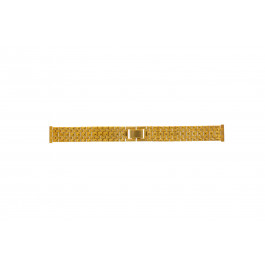 Watch strap Universal 2-584-017 Steel Gold Toned 16mm