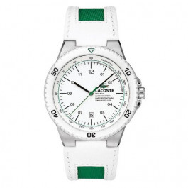Lacoste watch strap 2010563 / LC-48-1-29-2253 Leather White 14mm + white stitching