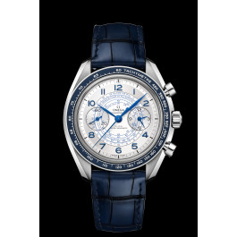 Watch strap Omega 032Z016175 Crocodile skin Blue 21mm