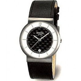 Watch strap Boccia 3514-09 Leather Black 22mm