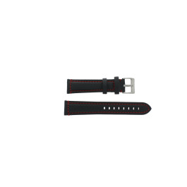 Watch strap Universal 393.01.06 Leather Black 24mm