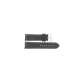 Watch strap Universal 394.01.22 Leather Black 22mm