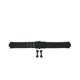 Watch strap Seiko 4R36-10A0 / SRPJ09K1 / M10E217M0 Steel Black 20mm