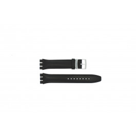 Watch strap Swatch (alt.) 51643.01.17 Leather Black 17mm