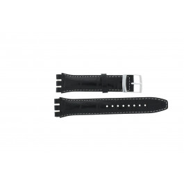 Watch strap Swatch (alt.) 516431.01.19.C Leather Black 19mm