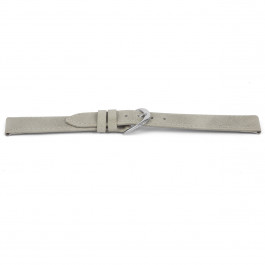Watch strap Universal E553 Leather Grey 16mm
