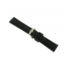Watch strap Universal 5809 Silicone Black 20mm