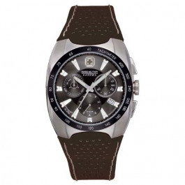 Watch strap Swiss Military Hanowa 6-4091 Leather Black 22mm