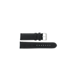 Watch strap Universal 61324.10.22 Leather Black 22mm