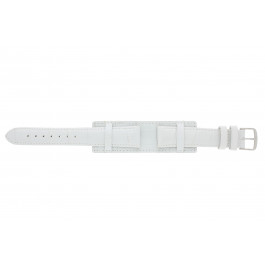 Watch strap Universal 61325.11.18 Leather White 18mm