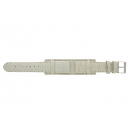 Watch strap Universal 61325.12.20 Leather Beige 20mm