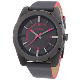 Watch strap Diesel DZ5359 Leather Anthracite grey 22mm