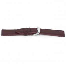 Watch strap Universal H722 Leather Bordeaux 22mm