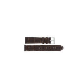 Watch strap Universal 808.02.18 Leather Dark brown 18mm