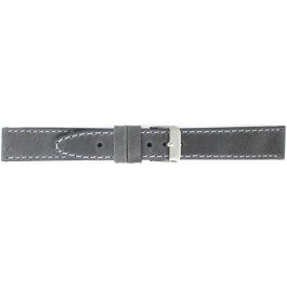 Watch strap Universal 815.07.22 Leather Grey 22mm