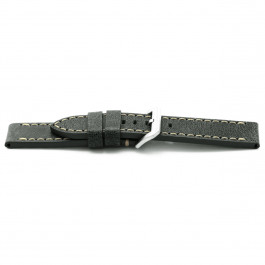 Watch strap Universal I818 Leather Grey 24mm