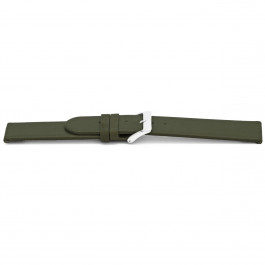 Watch strap Universal H861 Leather Olive green 22mm