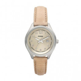 Watch strap Fossil AM4377 Leather Beige 14mm