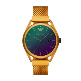 Watch strap Armani AR11327 Aluminum Yellow 20mm