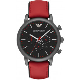 Watch strap Armani AR1971 Leather Red 22mm