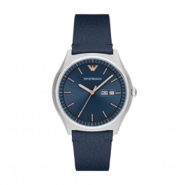 Watch strap Armani AR1978 Leather Blue 22mm