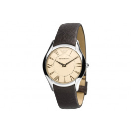 Armani watch strap AR2042 Leather Dark brown 18mm