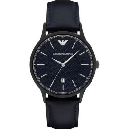 Watch strap Armani AR2479 Leather Blue 22mm