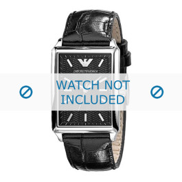 Watch strap Armani AR0406 Leather Black 20mm