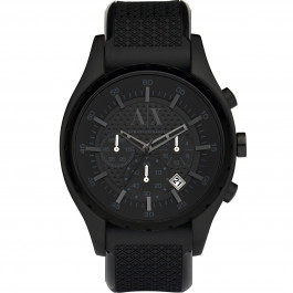 Watch strap Armani Exchange AX1139 Silicone Black 22mm