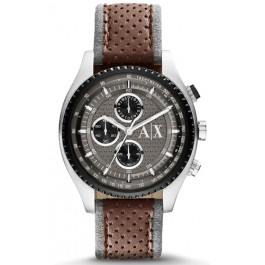 Watch strap Armani AX1601 Leather Brown