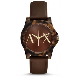 Watch strap Armani Exchange AX4341 Silicone Brown 18mm