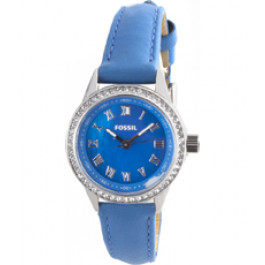 Watch strap Fossil BQ1103 Leather Blue 12mm