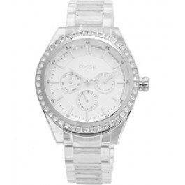 Fossil watch discount clear band