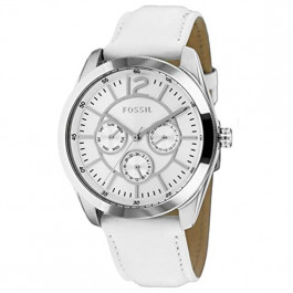 Watch strap Fossil BQ1457 Leather White 20mm
